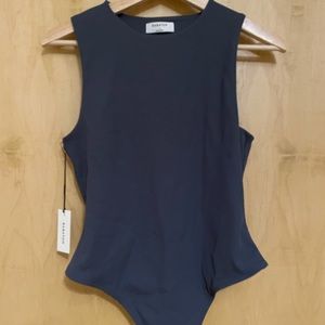 NWT Babaton Contour Rib Thong Bodysuit - Large
